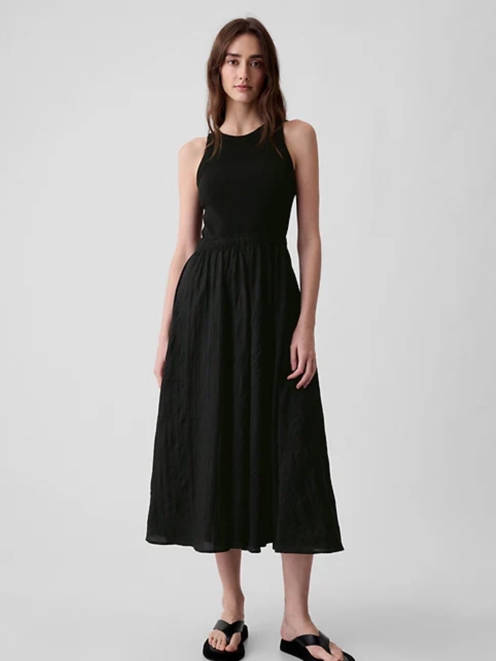 Black Sleeveless Midi Dress - Elegant Everyday Style XXL TALL  GAP